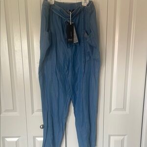 Yest Netherlands Light Blue Tencel/Lyocell Fabric pants